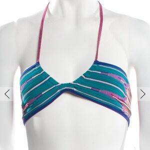 Forte Forte Striped Halter Knit Crop Top